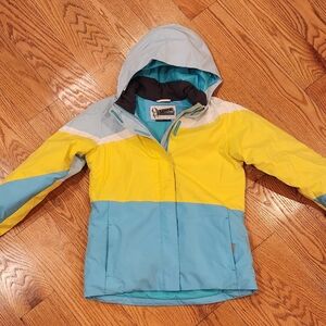 Spyder Kids Yellow and Light Blue Raincoat